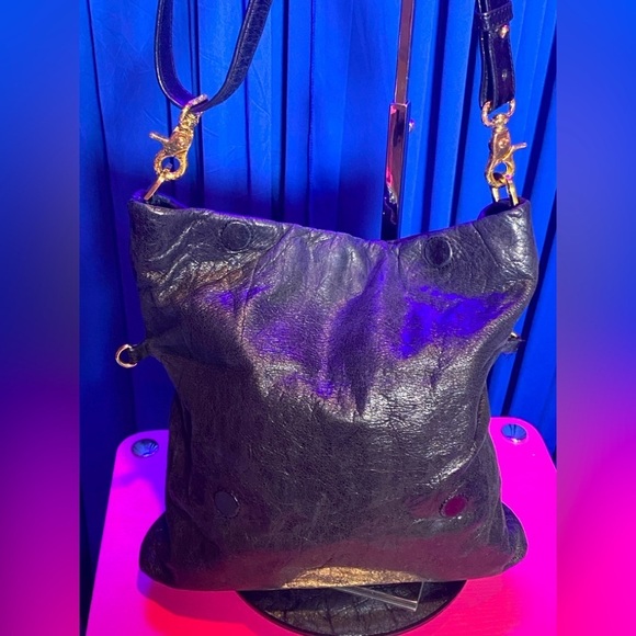 TORY BURCH Black Leather Crossbody/Shoulder Bag w/Removable Strap, EUC - Picture 9 of 9